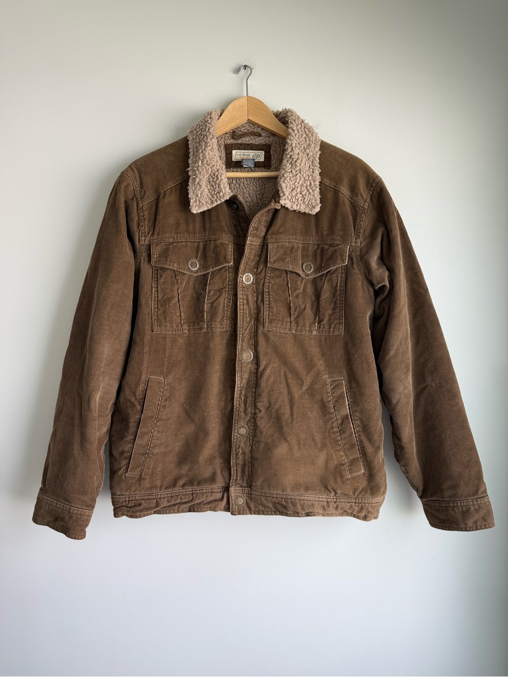 Vintage Y2K Urban Up Brown Corduroy Sherpa Trucker Jacket Men’s M